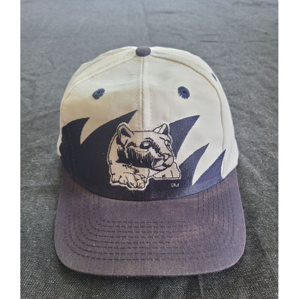 Vintage 90s Penn State Sharktooth Snapback‎ Hat Cap Logo 7 Twill Nittany Lions